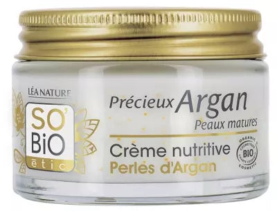 Léa Nature So Bio Étic Précieux Argan Nourishing Cream Argan Pearls Mature Skin Organic 50 Ml