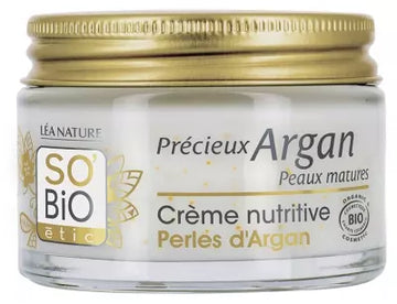 Léa Nature So Bio Étic Précieux Argan Nourishing Cream Argan Pearls Mature Skin Organic 50 Ml