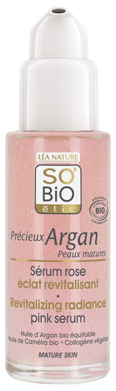 Léa Nature So Bio Étic Précieux Argan Sérum Rose Éclat Revitalisant Bio 30 Ml