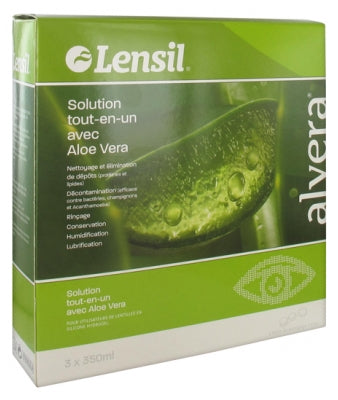 Lensil Alvera Solution All In One With Aloe Vera 3 X 350Ml