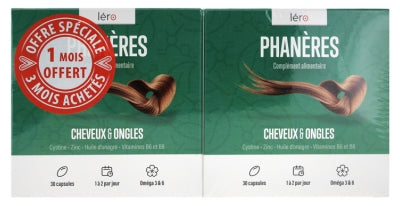 Léro Phanères Hair And Nails 90 Capsules + 30 Capsules Offered