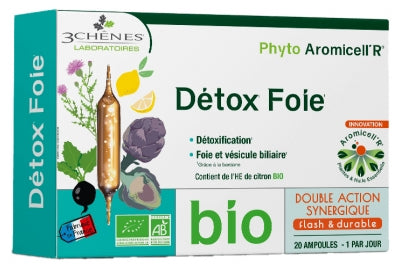 Les 3 Chênes Phyto Aromicell'R Détox Foie Bio 20 Ampoules