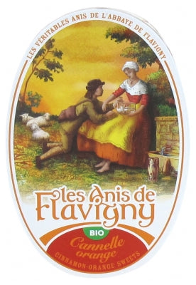 Les Anis De Flavigny Organic Cinnamon Orange Candies 50G