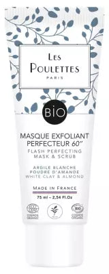 Les Poulettes Paris Flash Perfecting Mask & Scrub White Clay Organic 75Ml