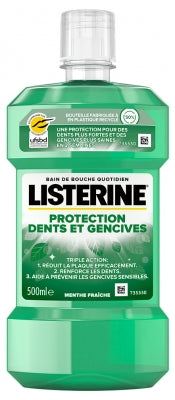 Listerine Mouthwash Tooth And Gum Protection Fresh Mint 500Ml