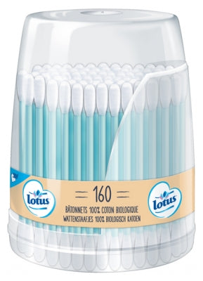 Lotus Organic Cotton Sticks 160 Pieces Refillable Box