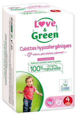 Love & Green Hypoallergenic Pants 20 Pants Size 4 (8-15Kg)
