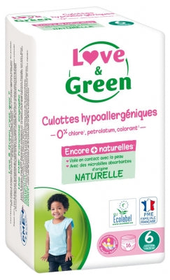 Love & Green Hypoallergenic Pants 16 Pants Size 6 (+ 16Kg)