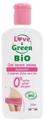 Love & Green Organic Soothing Intimate Cleansing Gel 200Ml