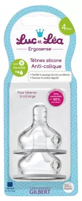 Luc Et Léa Ergosense Anti-Colic Silicon Teats 4 Months +