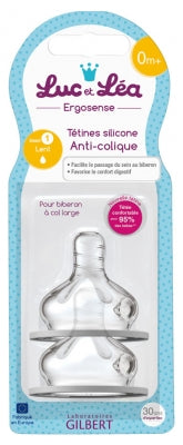 Luc Et Léa Ergosense Anti-Colic Silicon Teats 0 Months +