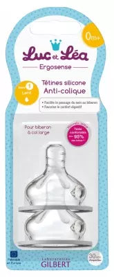 Luc Et Léa Ergosense Anti-Colic Silicon Teats 0 Months +