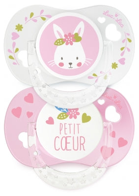 Luc Et Léa 2 Soothers With Ring Anatomic Silicone 0-6 Months