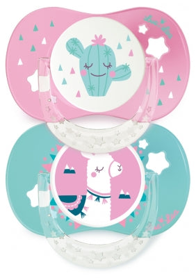 Luc Et Léa 2 Anatomic Silicone Soothers With Ring 6-18 Months