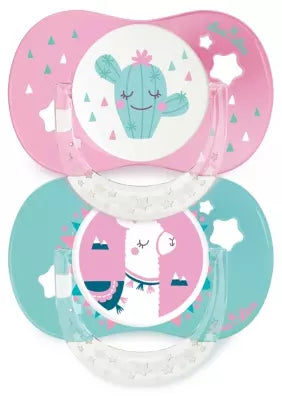 Luc Et Léa 2 Anatomic Silicone Soothers With Ring 6-18 Months