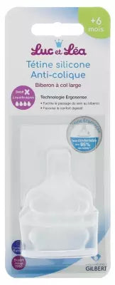 Luc Et Léa Ergosense Anti-Colic Silicon Teats 6 Months + 2 Teats