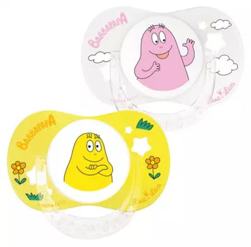 Luc Et Léa 2 Soothers With Ring 6-18 Months Limited Edition Barbapapa
