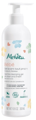 Melvita Baby Gentle Cleansing Gel All Clean And Fresh Hair And Body Organic 300Ml