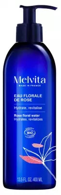 Melvita Organic Damask Rose Floral Water Pump Bottle 400 Ml