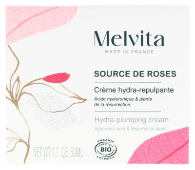 Melvita Source De Roses Crème Hydra-Repulpante Bio 50 Ml