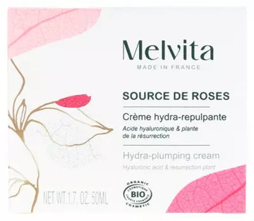 Melvita Source De Roses Crème Hydra-Repulpante Bio 50 Ml