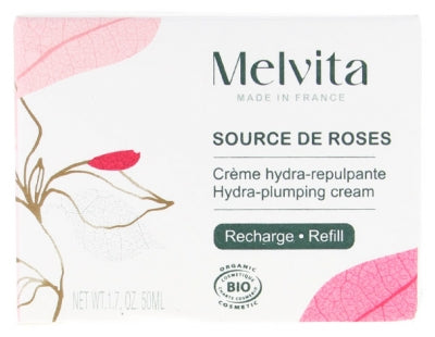 Melvita Source De Roses Crème Hydra-Repulpante Recharge Bio 50 Ml