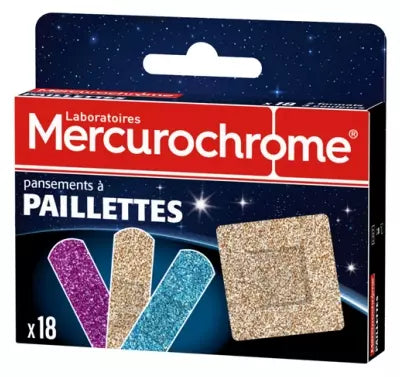 Mercurochrome 18 Dressings With Glitter