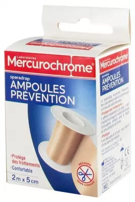 Mercurochrome Band Aid Blisters Prevention 2M X 5Cm