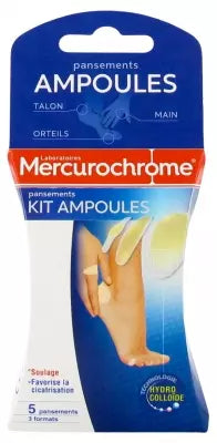 Mercurochrome Dressings Kit Blisters 3 Sizes 5 Dressings