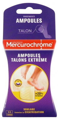 Mercurochrome Extreme Heel Blister Plasters 4 Plasters