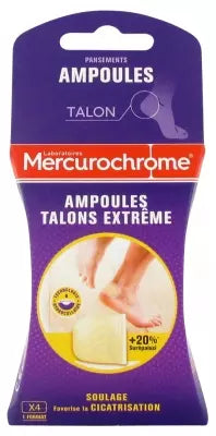 Mercurochrome Extreme Heel Blister Plasters 4 Plasters