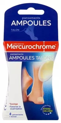 Mercurochrome Heel Blister Plasters 4 Plasters