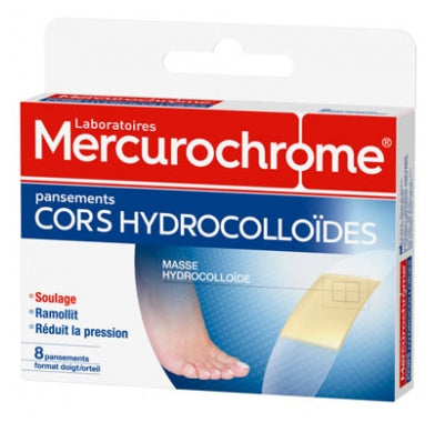 Mercurochrome Hydrocolloid Corns Plasters 8 Plasters