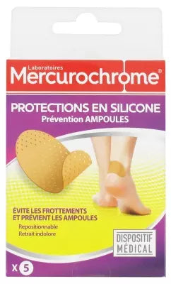 Mercurochrome Silicone Protections Blisters Prevention 5 Adhesives