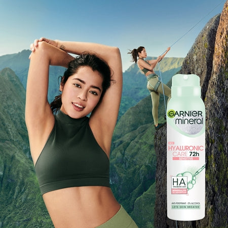 Garnier Mineral Hyaluronic Care Antiperspirant Spray For Sensitive Skin