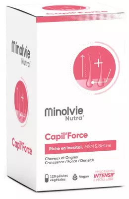 Minolvie Nutra' Capil'Force 120 Vegetable Capsules