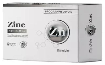 Minolvie Zinc Liposome 15 Mg 60 Vegetable Capsules