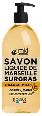 Mkl Green Nature Marseille Surgras Liquid Soap Orange & Honey 1L