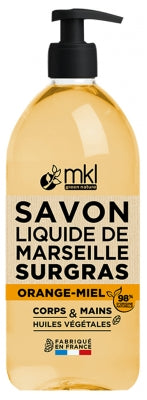 Mkl Green Nature Marseille Surgras Liquid Soap Orange & Honey 1L
