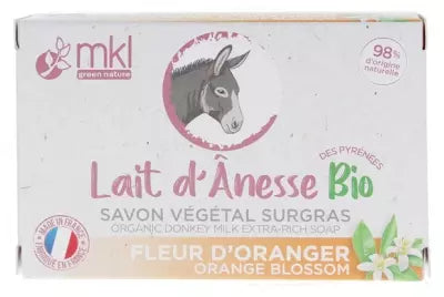 Mkl Green Nature Organic Donkey Milk From The Gers Extra-Rich Plant Soap Orange Blossom 100G