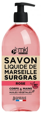 Mkl Green Nature Rose Surgras Marseille Liquid Soap 1L