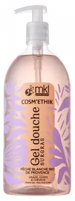 Mkl Green Nature Cosm'Ethik Superfatted Shower Gel Organic White Peach Of Provence 1L