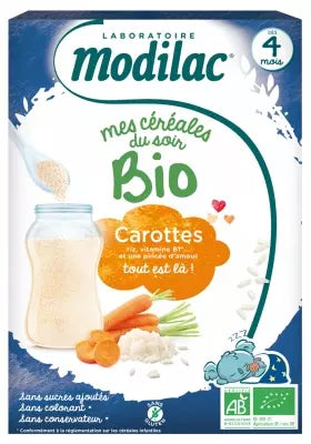 Modilac My Organic Evening Cereals From 4 Months Carrots 250 G