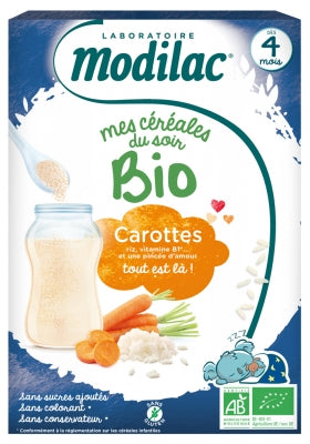 Modilac My Organic Evening Cereals From 4 Months Carrots 250 G