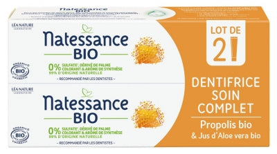 Natessance Complete Care Toothpaste Propolis Organic 2 X 75Ml