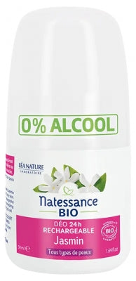 Natessance Deo 24H Jasmine Organic Refillable 50Ml