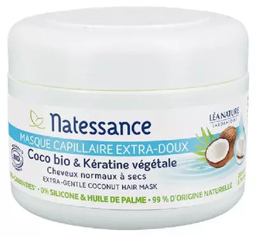 Natessance Extra-Gentle Organic Coconut Hair Mask & Botanical Keratin 200Ml