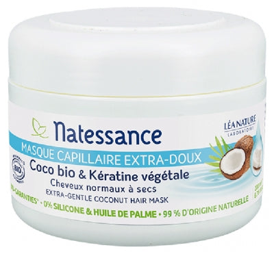 Natessance Extra-Gentle Organic Coconut Hair Mask & Botanical Keratin 200Ml