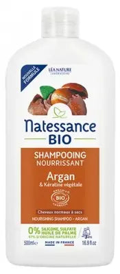 Natessance Nourishing Shampoo Organic Argan And Organic Vegetable Keratin 500Ml