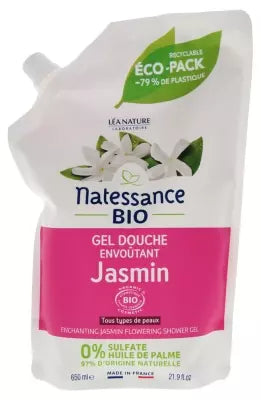 Natessance Organic Enchanting Jasmin Flowering Shower Gel Refill 650Ml